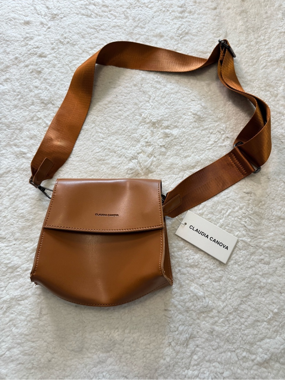 Tan Crossbody Saddle Bag